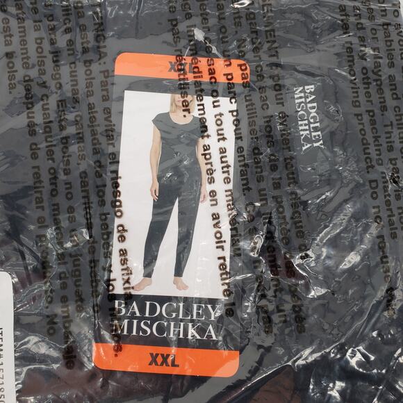 Badgley‎ Mischka 2 Piece Lounge Set Black Ladies' XXL New - Picture 8 of 8